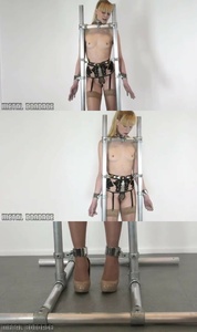 Metal Bondage Milena In Chain Bondage And Nipple Clamps Starring