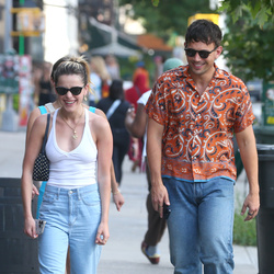 Kiernan Shipka - Shares a laugh with author Sam Lansky as they head to grab coffee in New York July 23, 2024