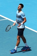 Novak Djokovic - Seen during a practice session ahead of the 2023 Australian Open at Melbourne Park in Melbourne, Australia - January 13, 2023