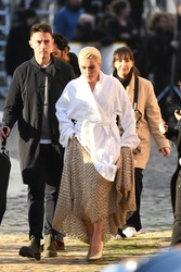 Florence Pugh takes center stage during a photoshoot for Valentino in the streets of Rome 01/27/2024