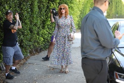 Christina Hendricks arrives at the Day of Indulgence Event in Los Angeles 08/13/2023