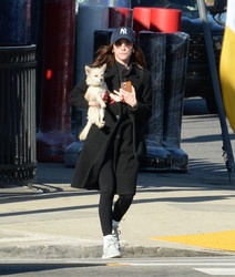 Brittany Snow - Out with her dog in Los Angeles CA 01/20/2023