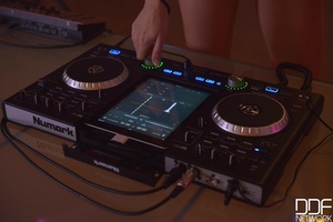 2015 04 09 – Lynna Nilsson – Sexy DJ Works The DJ Decks and Her Pussy With Her Fingers