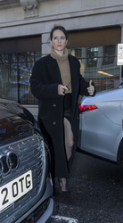 Claire Foy arrives at BBC Radio 2 London to promote All Of Us Strangers 01/22/2024.