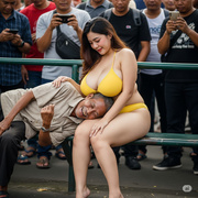[TrendyMediaToday.com] Big boobs model in the crowded bus stop! {file_size} {filename}