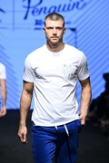 Marcus Law - walks the runway wearing Original Penguin at The Majestic Downtown in Los Angeles - October 14, 2022