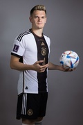 Matthias Ginter - Lars Baron photoshoot during the official FIFA World Cup Qatar 2022 portrait session in Doha, Qatar - November 17, 2022