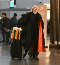 Gwendoline Christie - Arriving at JFK Airport in New York 02/16/2024 (MQ)