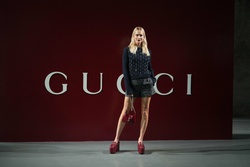 Poppy Delevingne -  Gucci Show during the Milan Fashion Week in Milan Italy 02/23/2024
