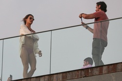 Alessandra Ambrosio - Wears a pink two-piece as she enjoys the sunset on top of the Fasano Hotel in Rio de Janeiro 01/26/2023